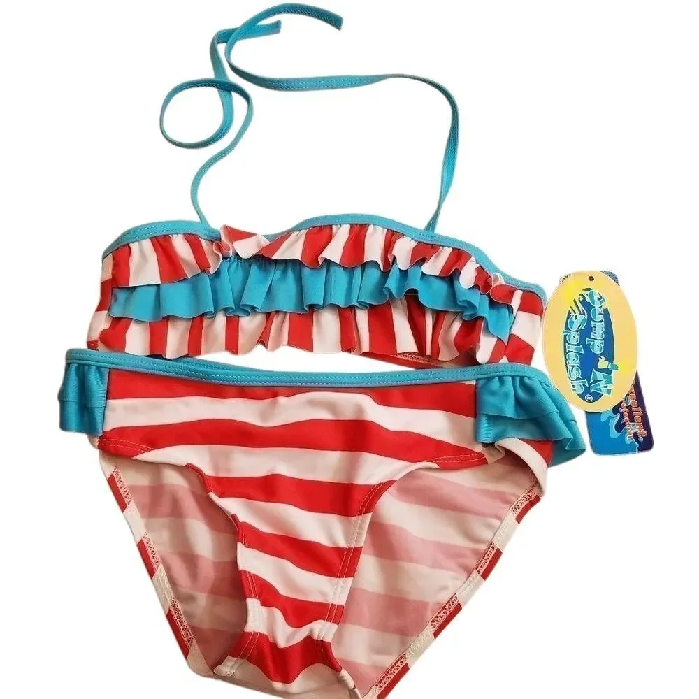Jump n Slash Patriotic stripped bikini 8